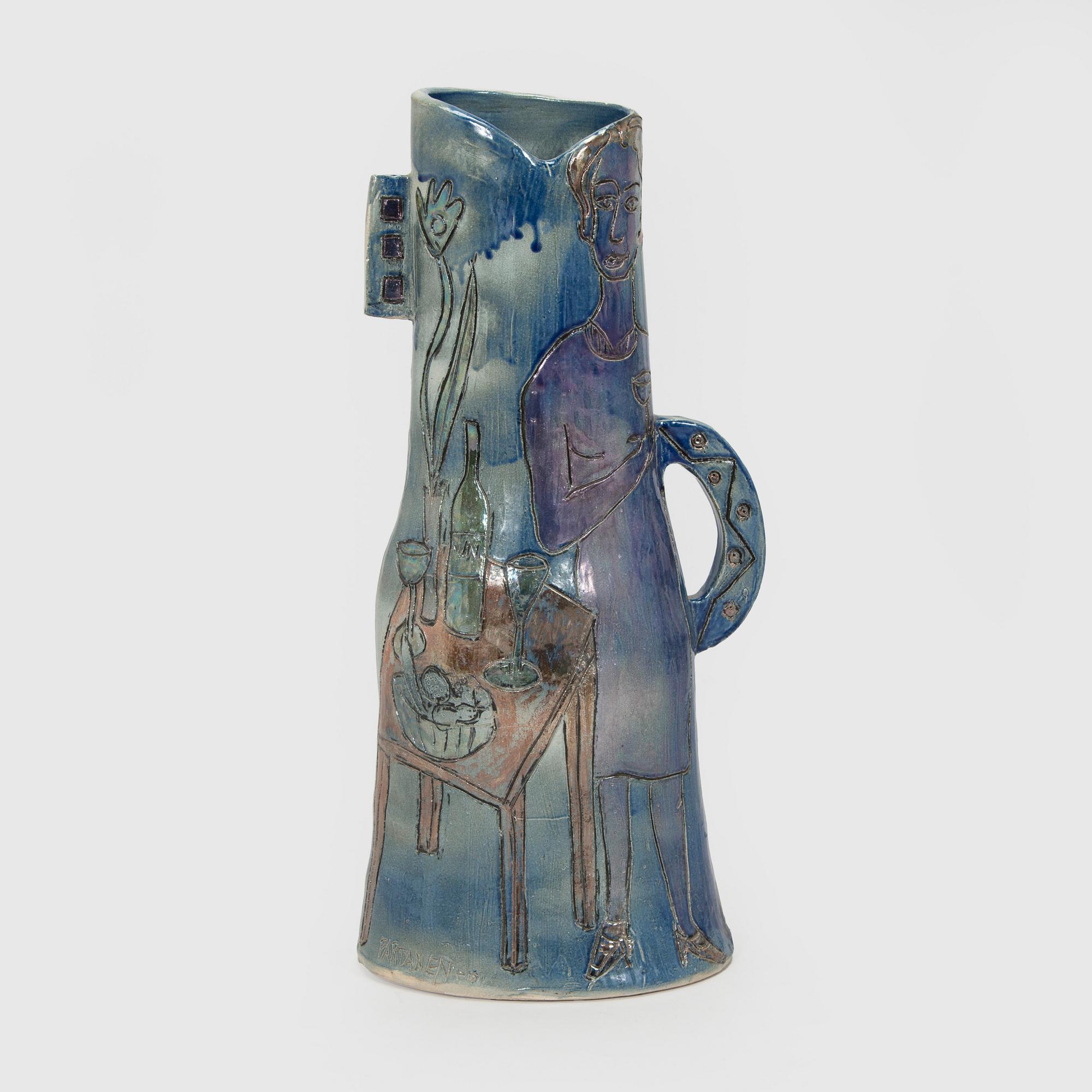 Pauli Partanen, a ceramic sculpture, signed and dated -09.