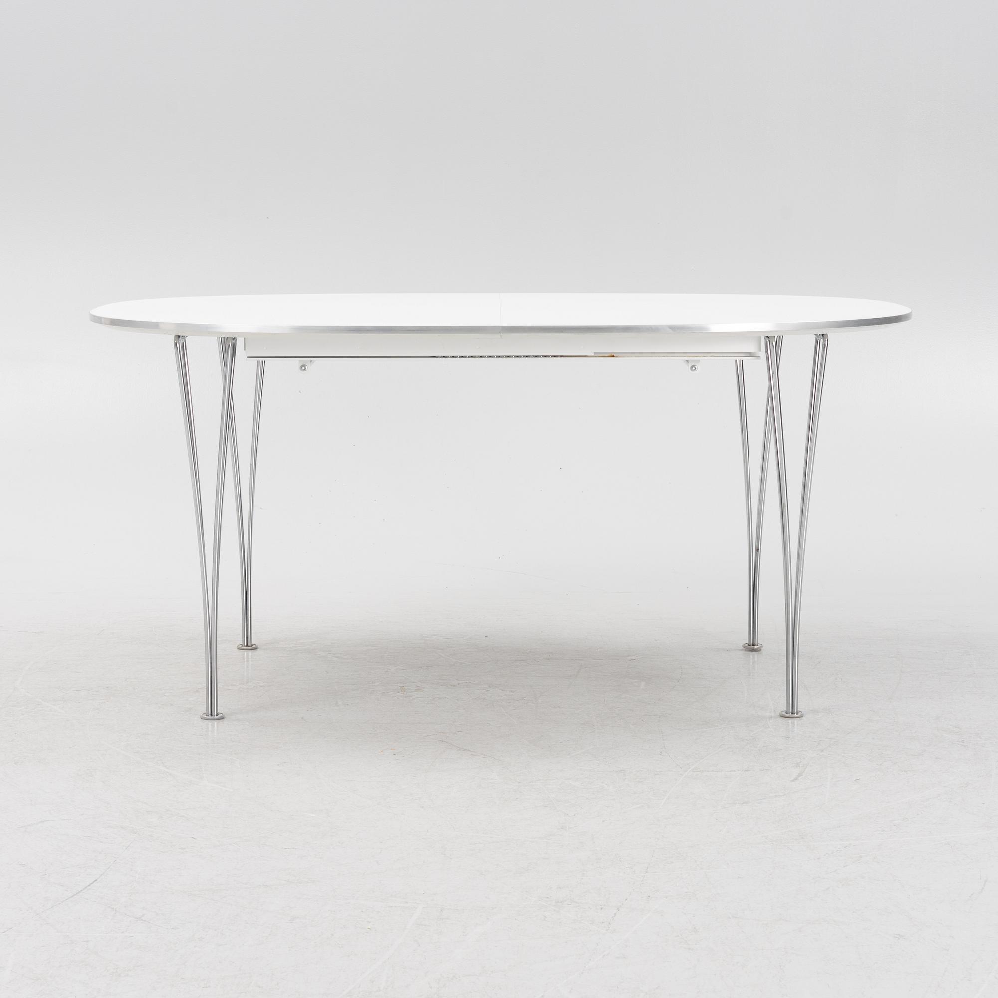 Bruno Mathsson & Piet Hein, matbord, "Superelips" för Fritz Hansen, Danmark.
