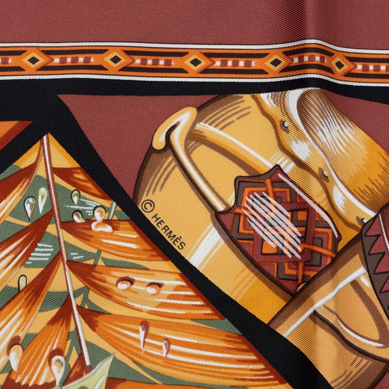 Hermès, scarf "Au Son du Tam-Tam".