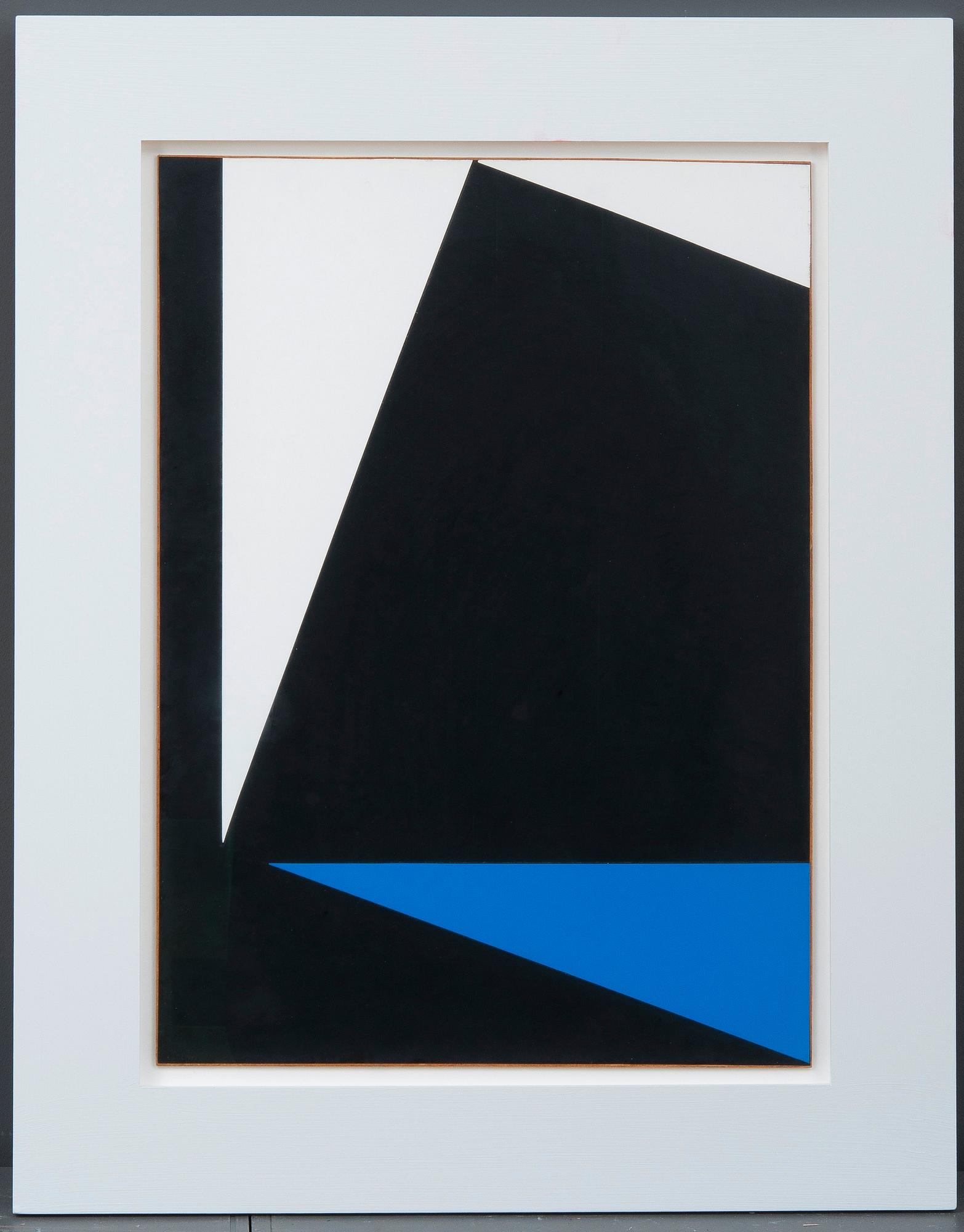 Lars-Gunnar Nordström, COMPOSITION WITH BLACK, WHITE AND BLUE.