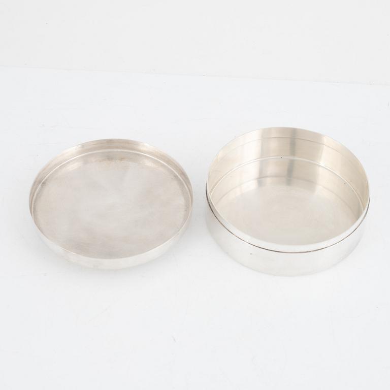 Åke Strömdahl, ask med lock, sterlingsilver, Hugo Strömdahl, Stockholm 1963.