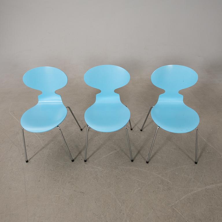 Arne Jacobsen, chairs 8 pcs, "Ant", Fritz Hansen, 1993.