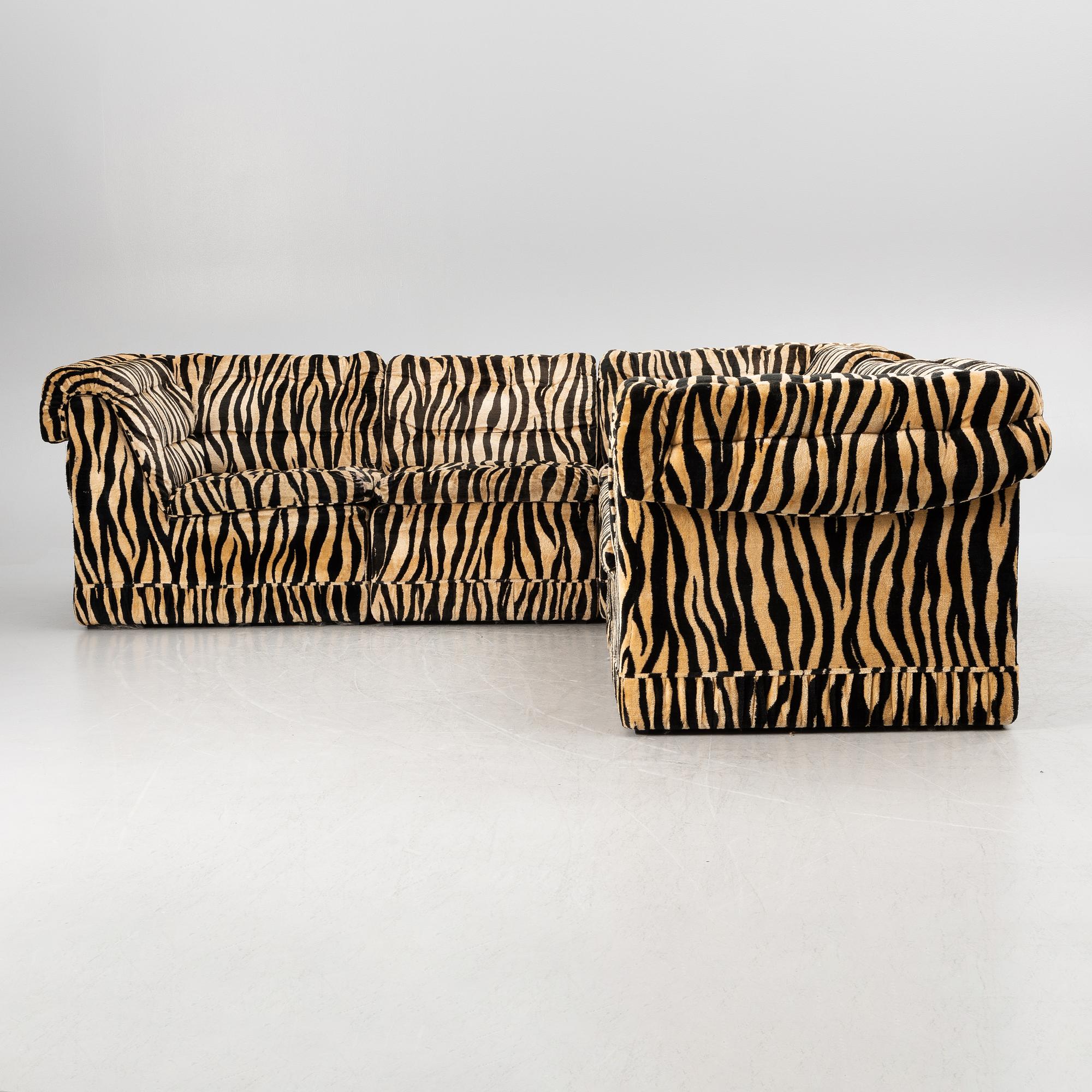 A sofa in 5 modules,  1970s.