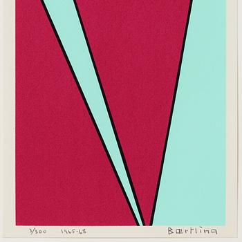 Olle Baertling, silkscreen in colours, 1965-68, signed 3/300.