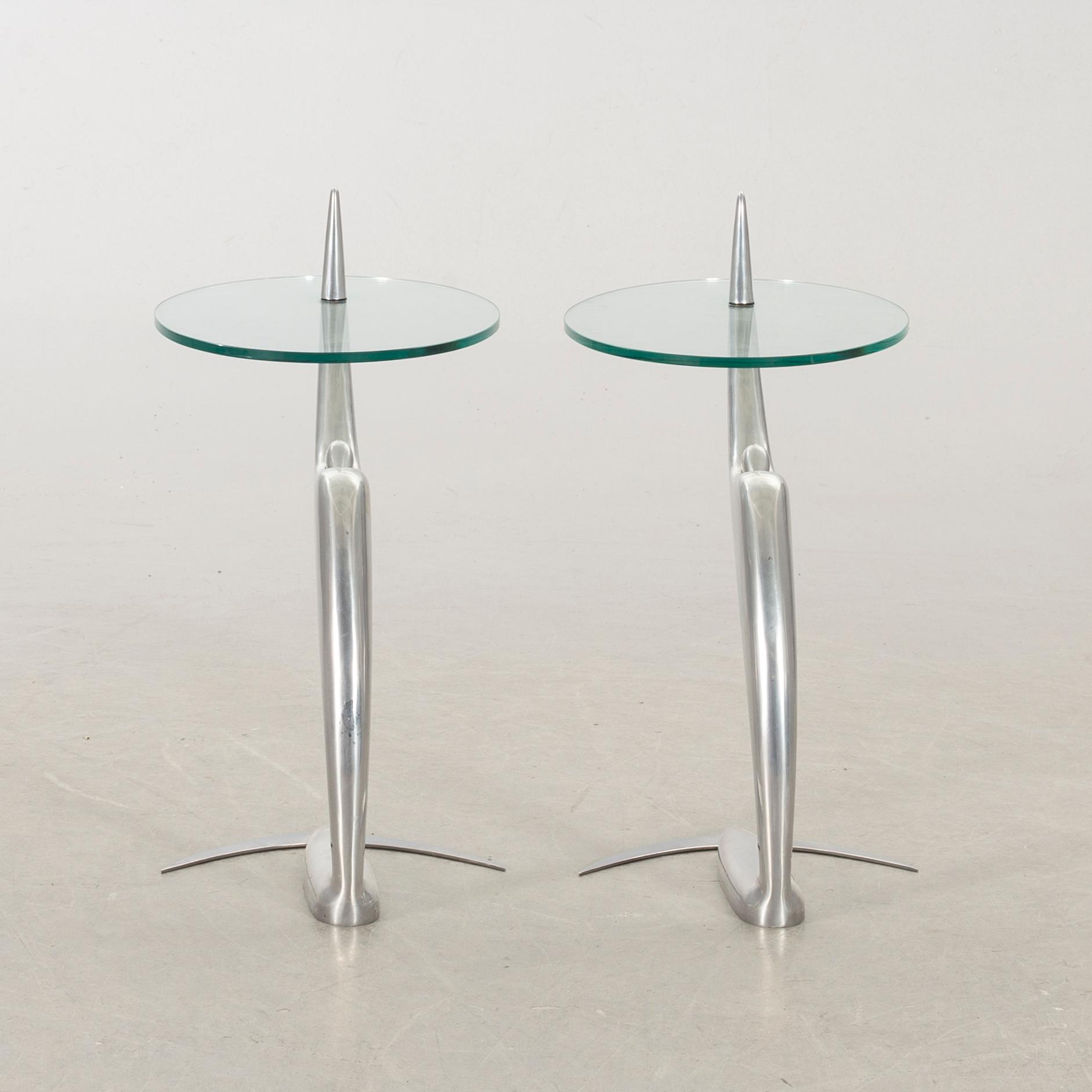 PIERANGELO CARAMIA ''Arcadia Swing'', a pair of tables.