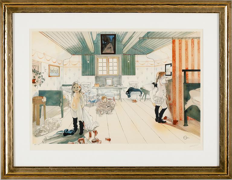 CARL LARSSON, 4 st, efter, färgreproduktioner, numr 247/790.