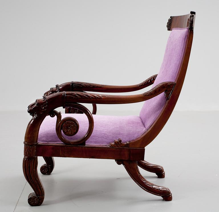 An Empire 19th century armchair.