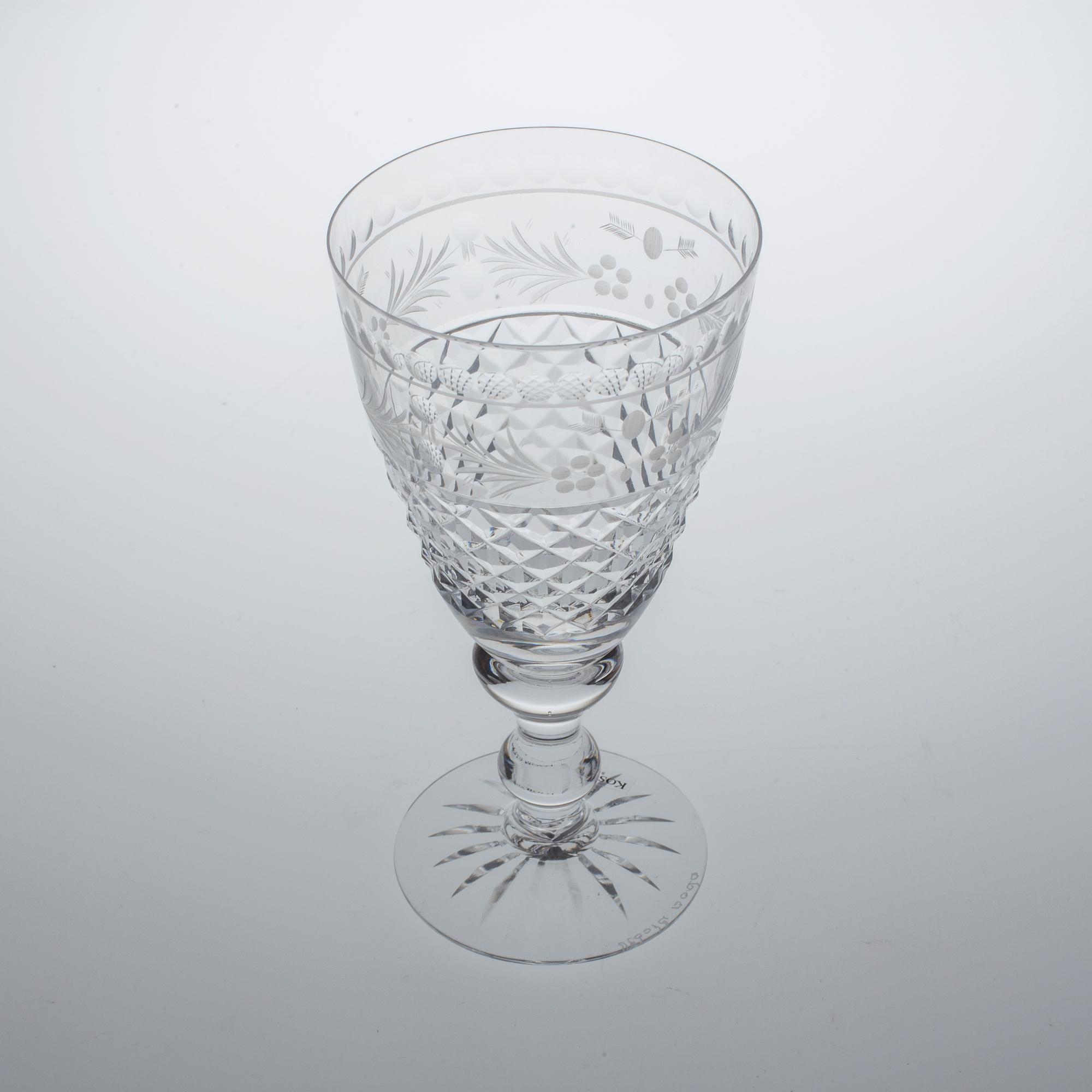 RÖDVINSGLAS, 7 stycken, "Elvira Madigan", Kosta/Kosta Boda.