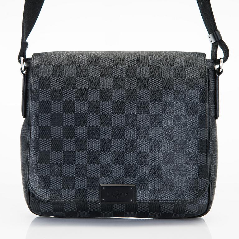 Louis Vuitton, A Damier Graphite 'District PM Messenger' Bag.