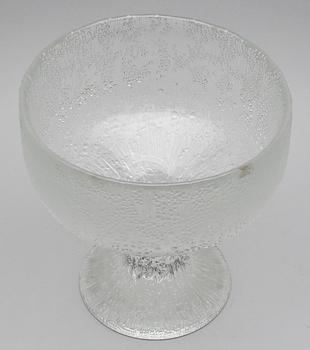 SKÅL PÅ FOT, glas, troligen Finland, 1900-talets andra hälft.