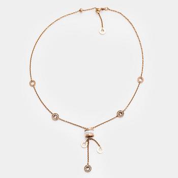 Bulgari, collier, "B.zero1", 18K guld, keramik och diamanter.