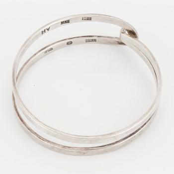 ANDERS HÖGBERG, stel armring, sterling silver, Göteborg 1979.