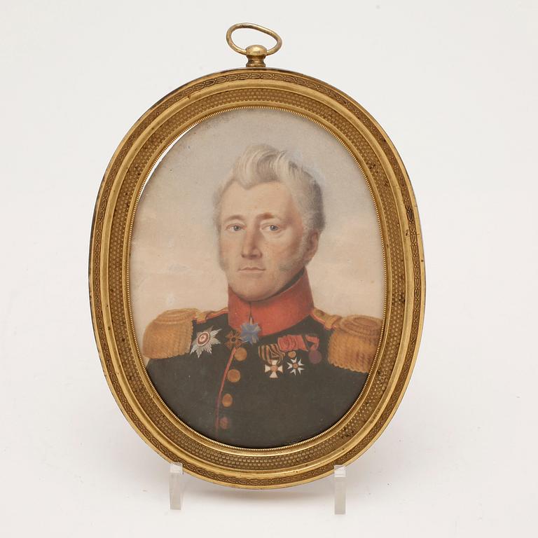 MINIATYR, gouache, Ryssland, 1800-tal.