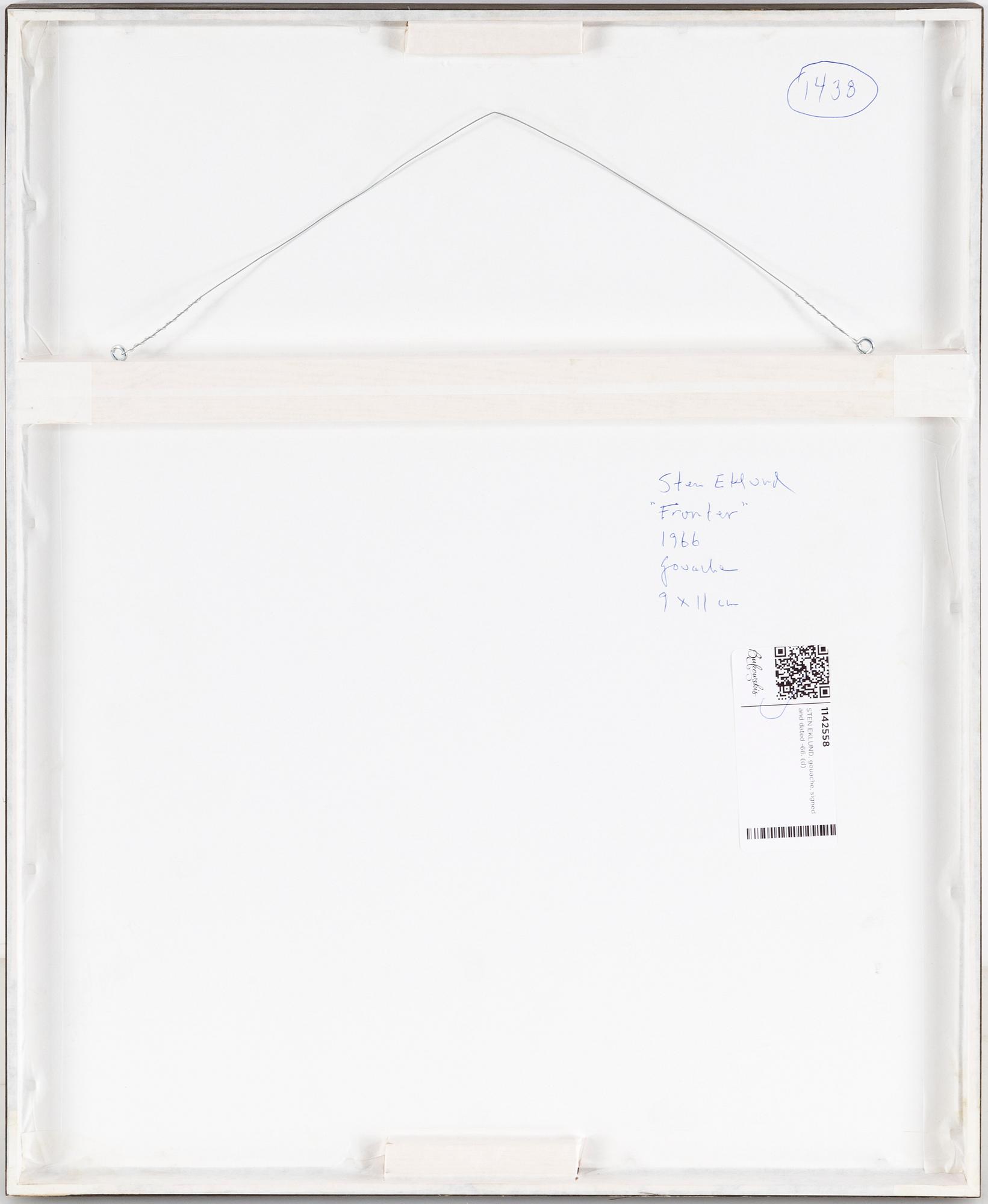 STEN EKLUND, gouache, signed and dated -66.