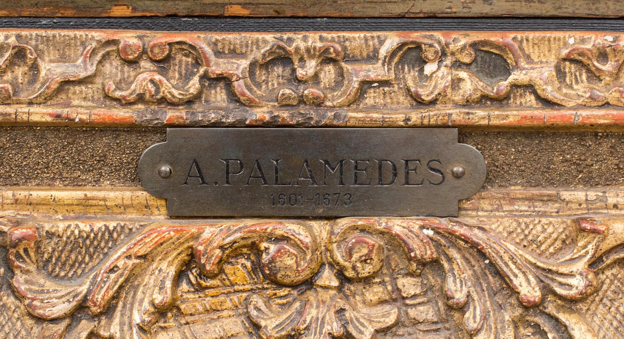 ANTHONIE PALAMEDESZ, tillskriven, oljemålning på pannå.