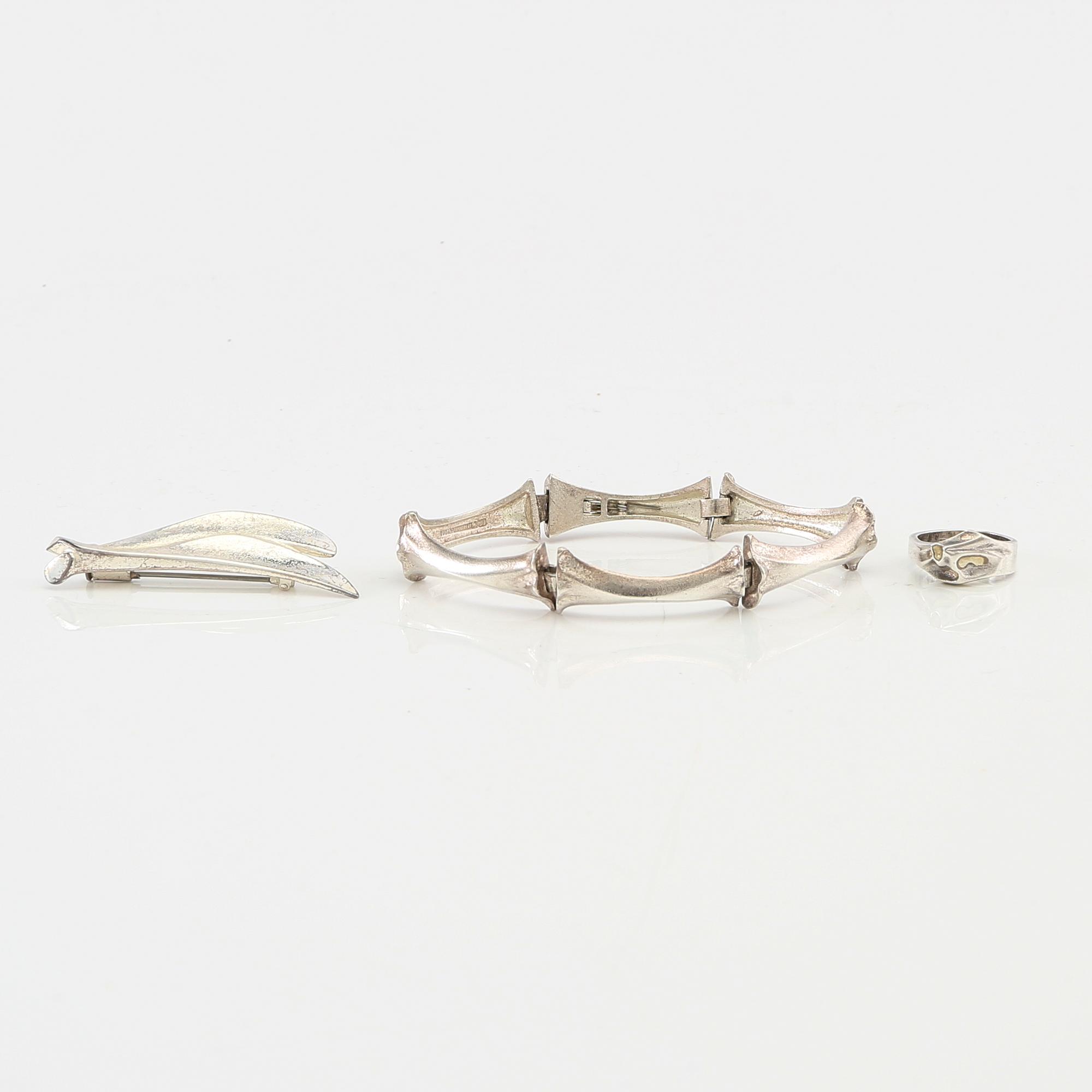 Björn Weckström och Zoltan Popovits, 3 dlr smycken silver för Lapponia.