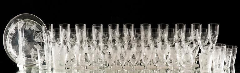 GLASSERVIS, 73 delar, "Savoy", Riihimäki, 1900-talets mitt.