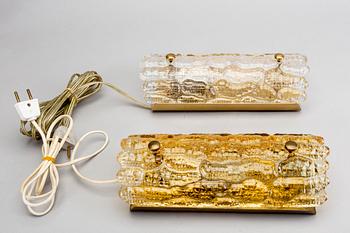 Carl Fagerlund, , vägglampor 2 st Orrefors 1900-talets andra hälft.