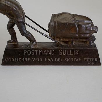 SIGURD NOME, skulptur, brons. Signerad.