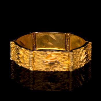 A BJÖRN WECKSTRÖM BRACELET, "Velvet clouds", 14K gold. Lapponia 1972.
