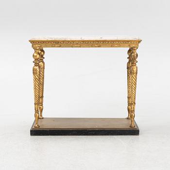 Jonas Frisk, spegel med konsolbord, sengustavianska, (spegelfabrikör i Stockholm 1805-1824).