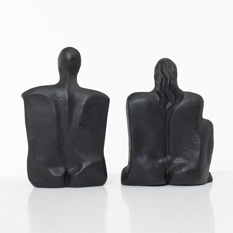 Marita Norin, Bookends, a pair, signed.