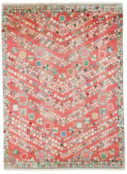 Barbro Nilsson, A CARPET. "Violetta röd". Knotted pile. 179 x 129,5 cm. Signed AB MMF BN.