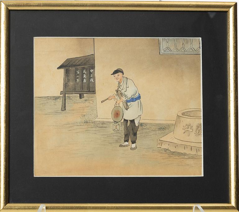 Unidentifed artist, 37 watercolours, China, 20th century.