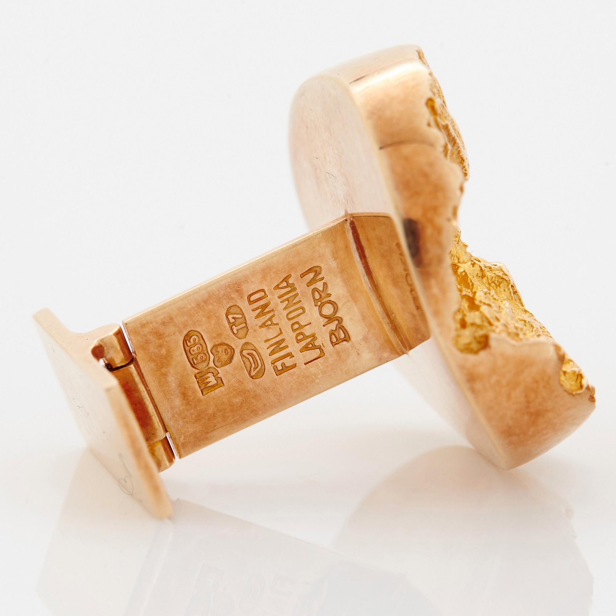 Lapponia ett par manschettknappar 14K guld.