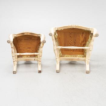 A set of four 20th century Rococo-style chairs.