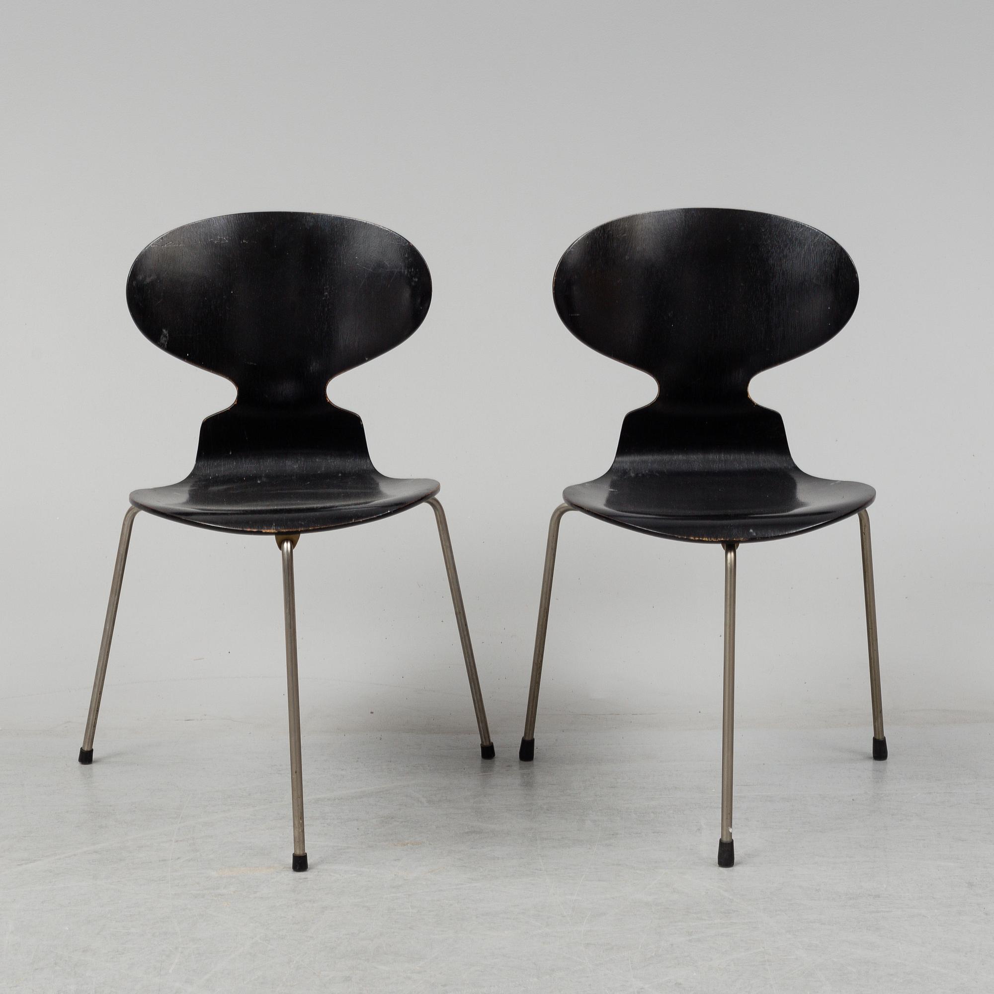 Eight 'Ant' chairs by Arne Jacobsen for Fritz Hansen.