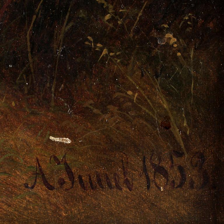 ANDREAS JUUEL, olja på duk, sign o dat 1853.