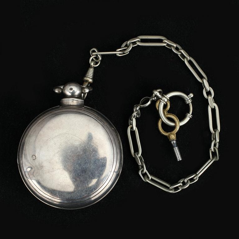 FICKUR, silver, sannolikt England, 1800-tal.