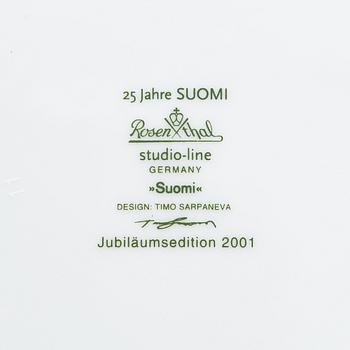 Timo Sarpaneva, fat, 2 st, porslin, "Suomi Jubileumsedition" Rosenthal, Studio-line 2001.