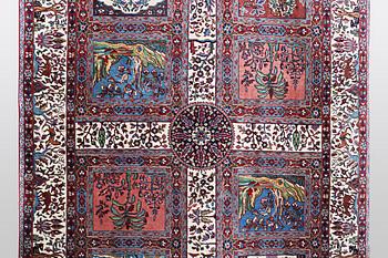 A rug, semi-antique rug Kirman, signed, circa 248 x 169 cm.