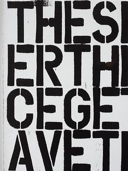 Christopher Wool and Felix Gonzalez-Torres,  "Untitled", offsetlitografi, 1993.