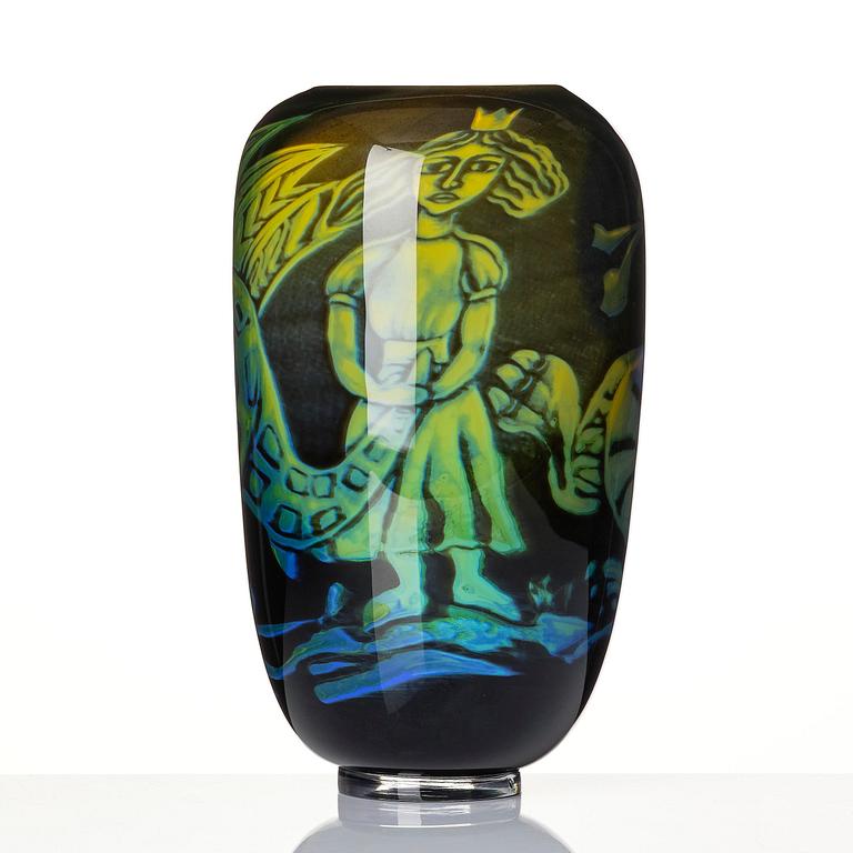 Eva Englund, a graal glass vase, Muraya, Sweden 1993.