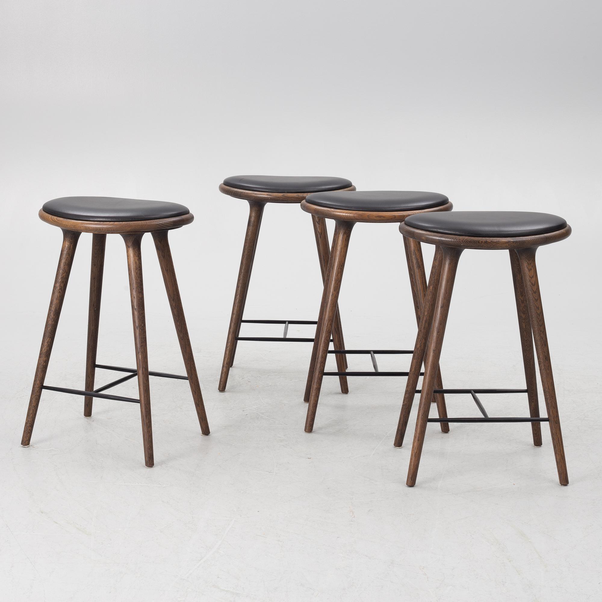 Space Copenhagen, barpallar, 4 st, "High Stool", Mater.