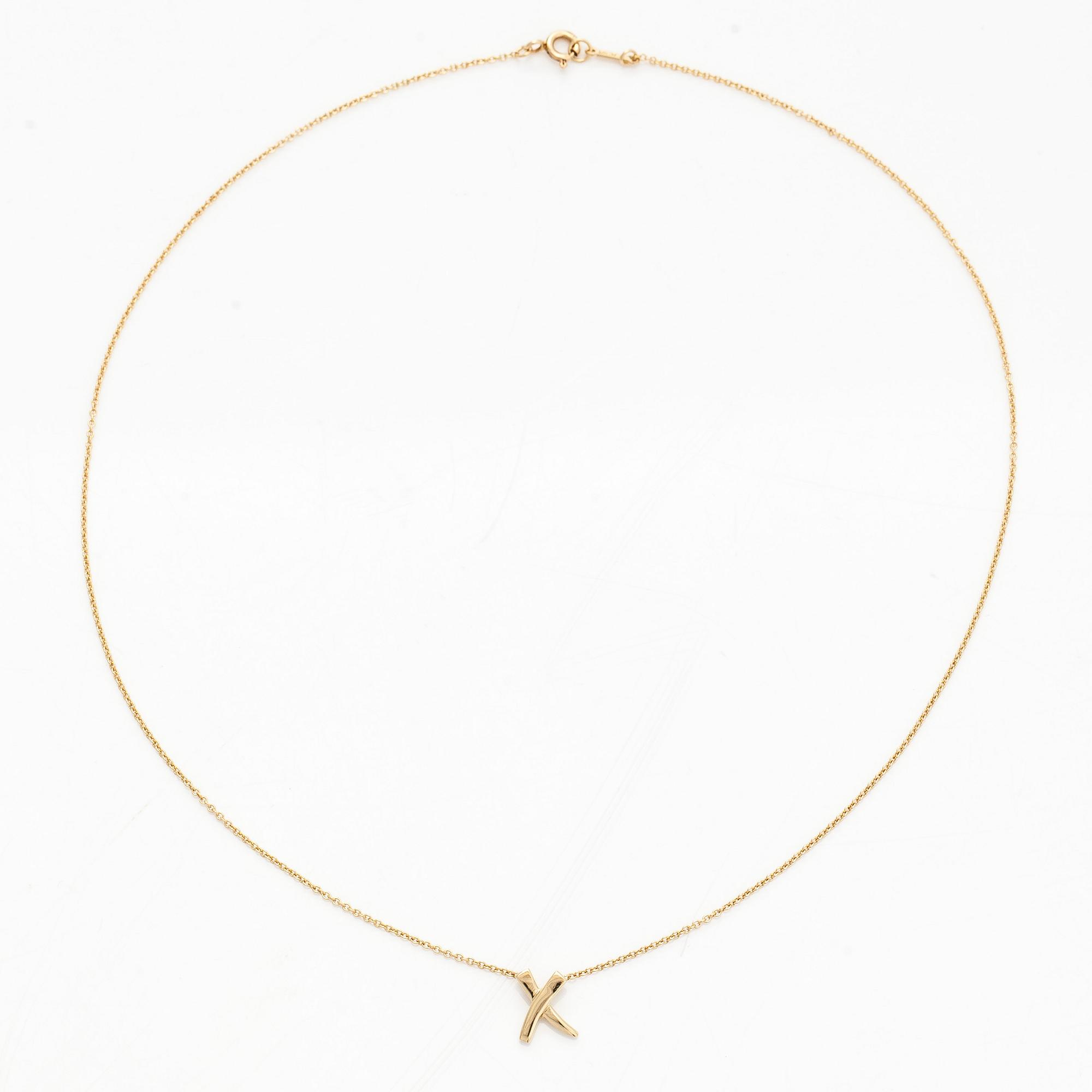 Tiffany & Co, Paloma Picasso, kaulakoru, "X Kiss", 18K kultaa.