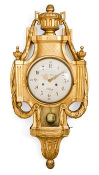 625. A Gustavian wall clock by L. Simson.