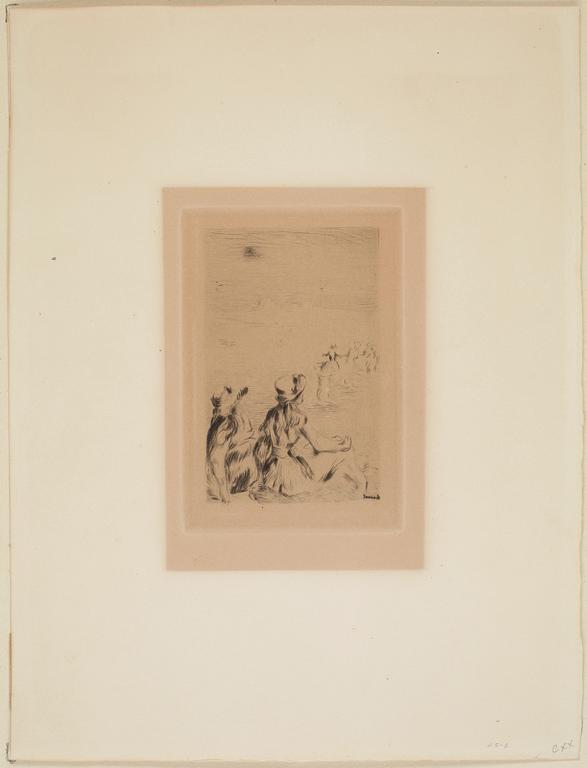 AUGUSTE RENOIR, torrnål, utförd 1892. osign.
