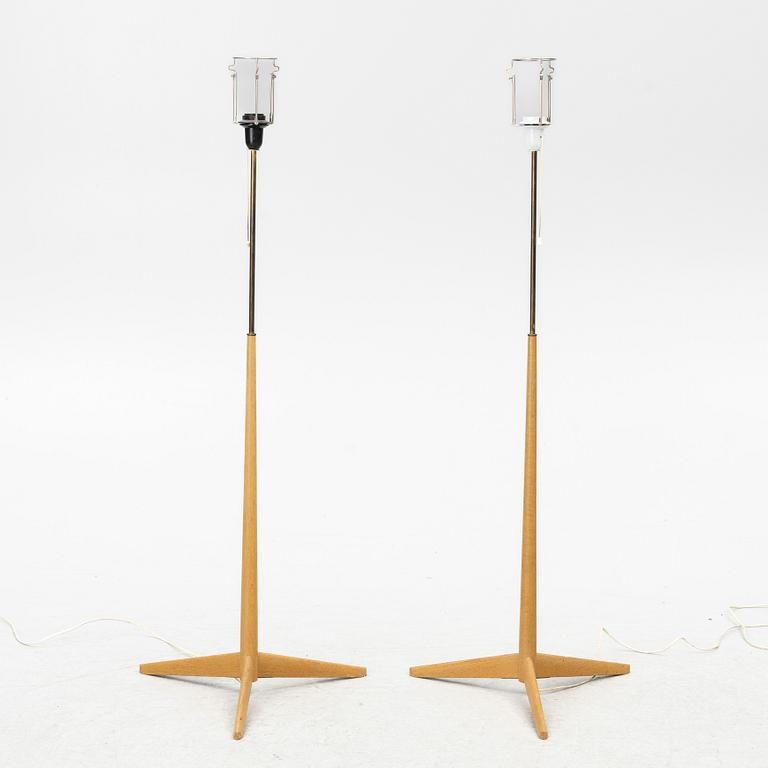 Floor lamps, a pair, second half of the 20th century.