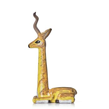 178. Vicke Lindstrand, a glazed ceramic sculpture of a gazelle, Upsala-Ekeby, Sweden, 1948-60.