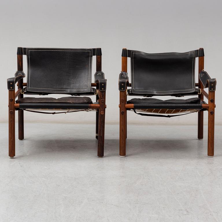 A pair of 'Sirocco' arm chairs by Arne Norell, Norell Möbel, designed in 1964.