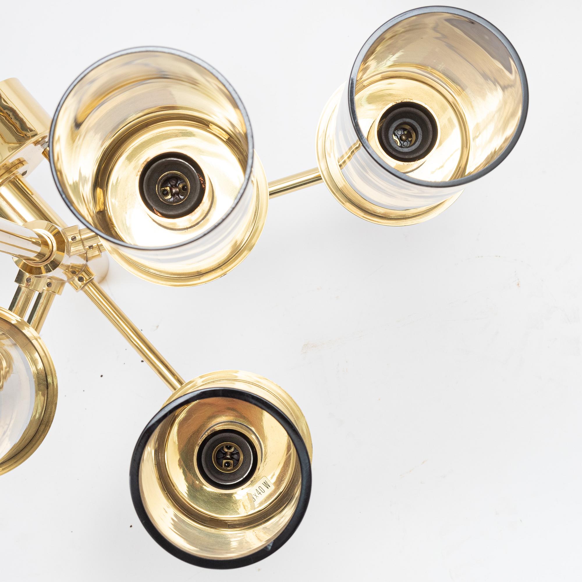 Hans-Agne Jakobsson, vägglampetter, ett par, "Sonata", modell "V169-5", Hans Agne Jakobsson AB, Markaryd, 1960-70-tal.