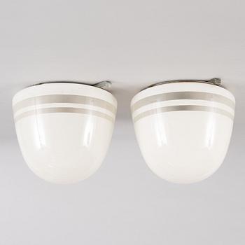 Harald Notini,  a pair of ceiling lamps, version of model "10148", Arvid Böhlmark's Lamp Factory, 1930s.