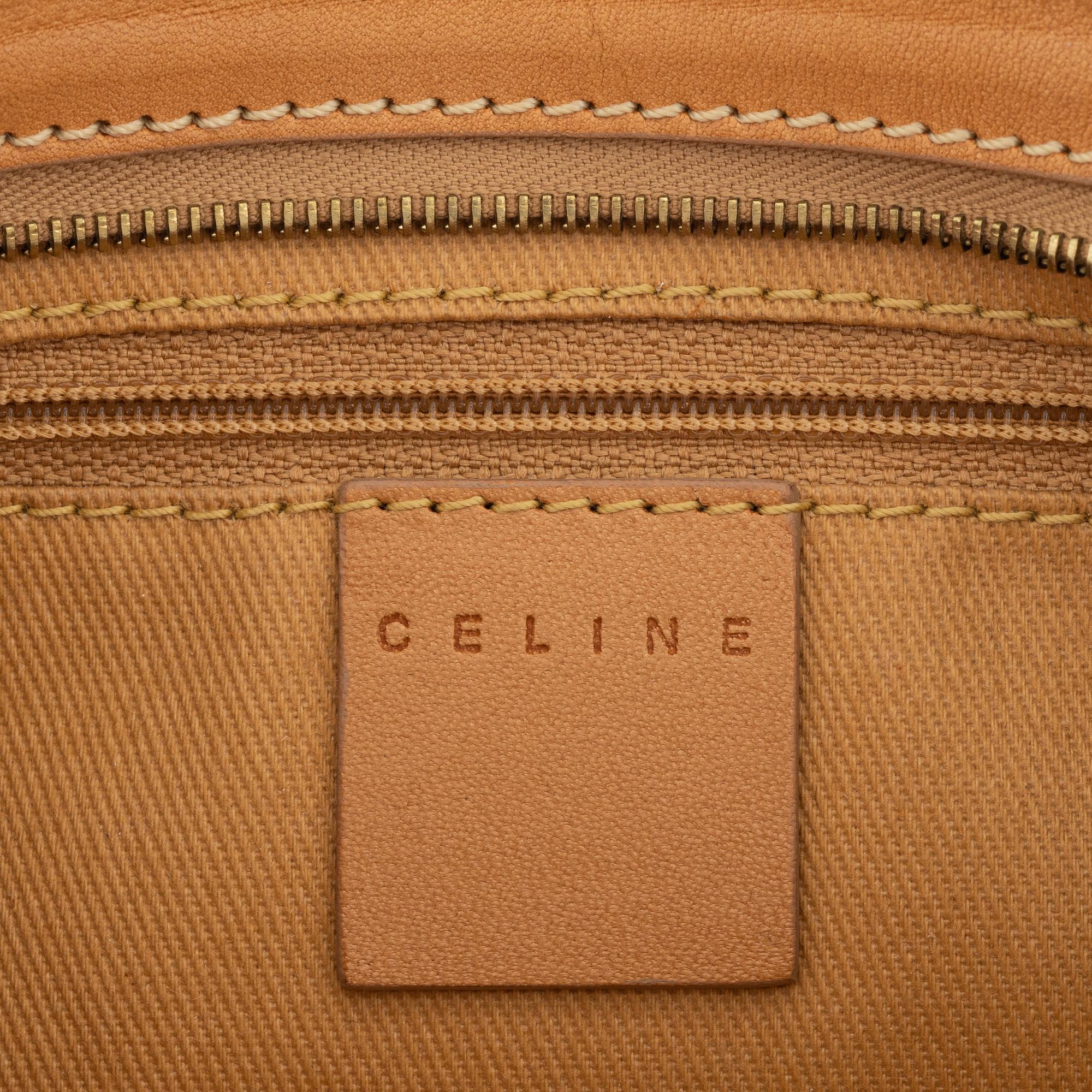 Céline, A logo canvas and leather bag.