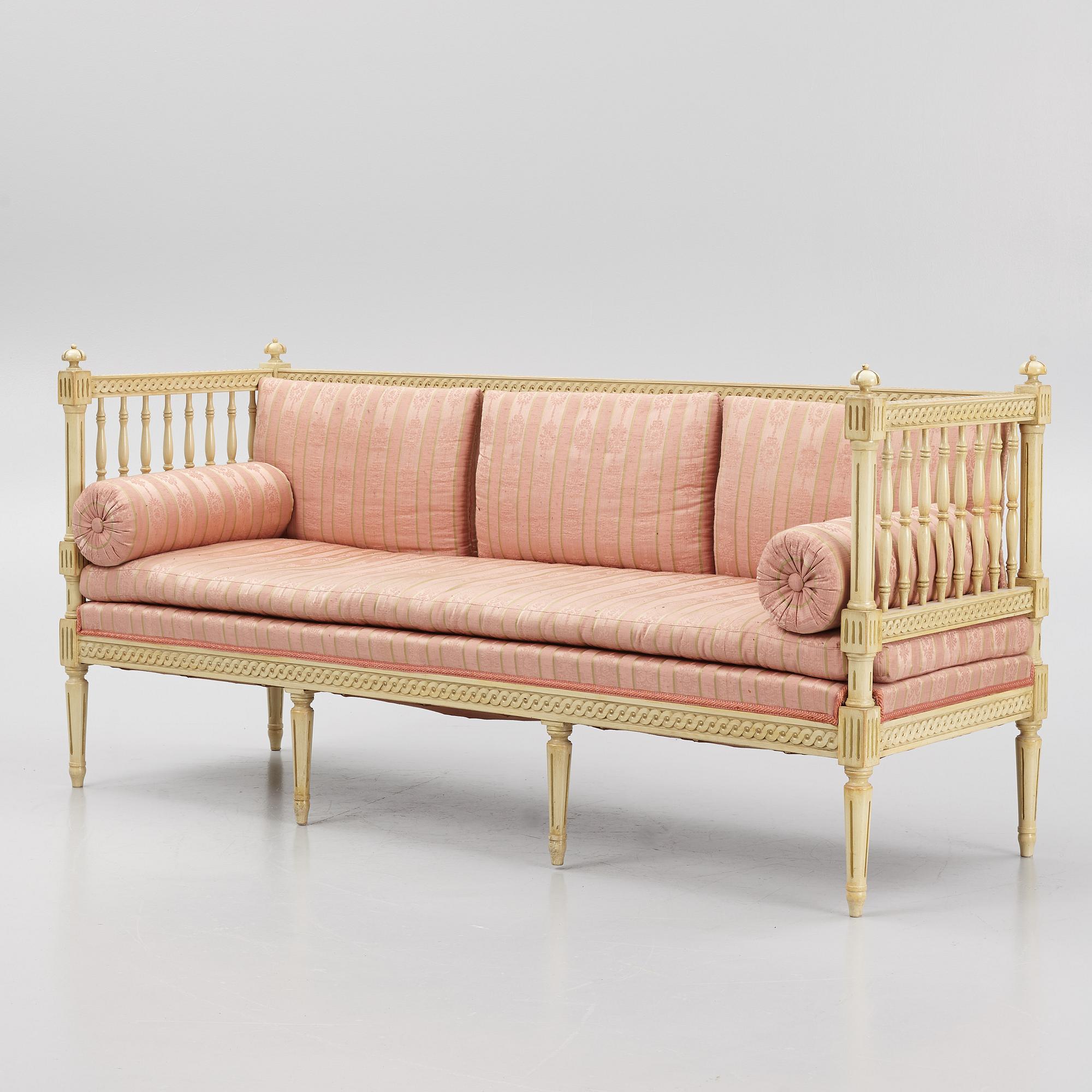 Soffa, gustaviansk stil, 1800-tal.