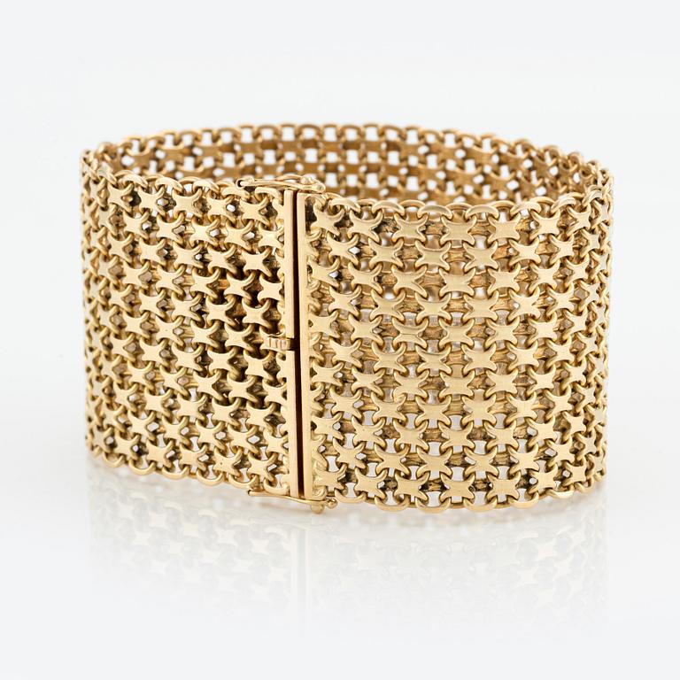 Armband 18K guld, X-länk.