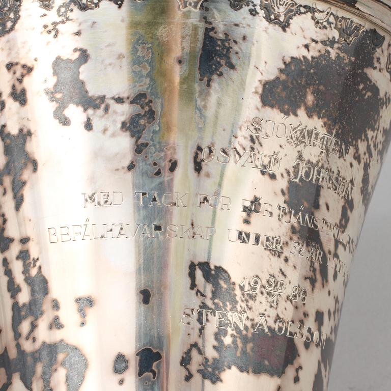 POKAL, silver, GAB, Stockholm, 1912, vikt 615 gram.